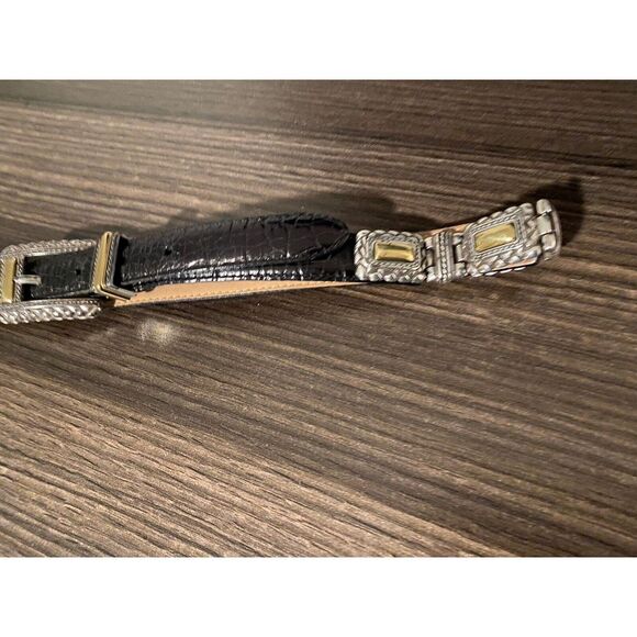 Brighton Ladies Black Reptile Belt with Decorative Links, 44203 Large Two Tone - Picture 8 of 9